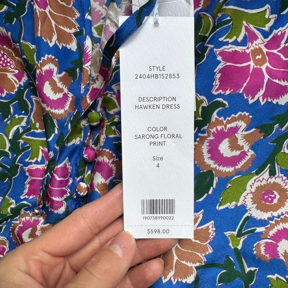 NWT Veronica Beard Sarong Floral Print Hawken Dress Size 4 - Picture 10 of 11